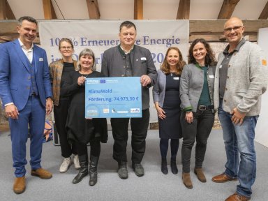 Offizielle Übergabe der Fördermittel für das INTERREG-Projekt „KlimaWald“ bei der EWO-Stifterversammlung in Penzberg am 25. November Ralf Gerard